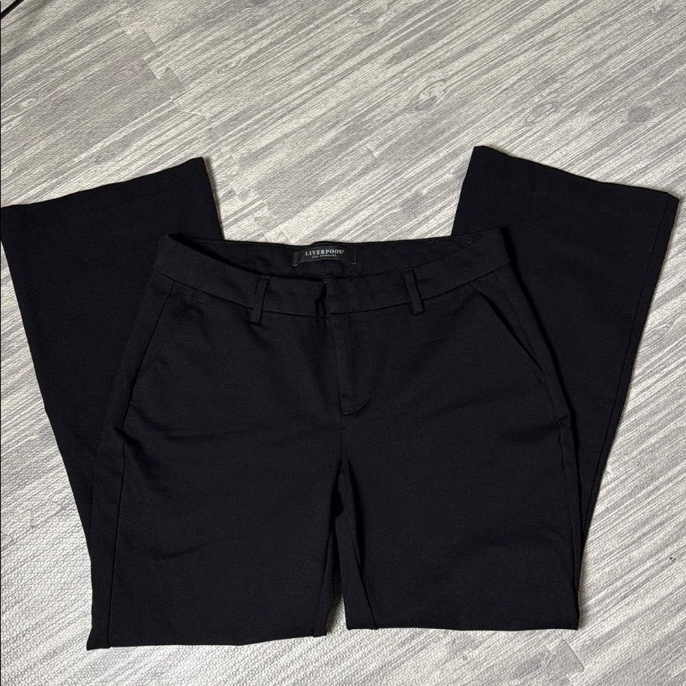 Liverpool Black Boot Cut Pants